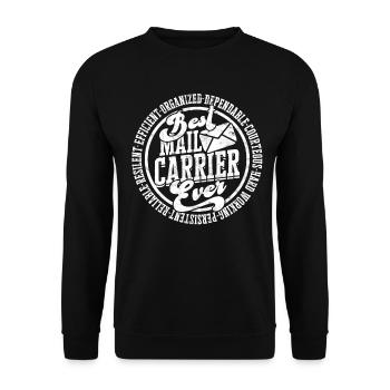Postman Postman Post Gift Letter Parcel - Unisex Sweatshirt - black - Front - Alina (178cm) & Michal (187cm)