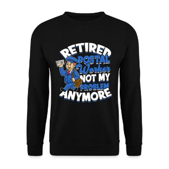 Postman Postman Post Office Gift Letter Parcel Delivery - Unisex Sweatshirt - black - Front - Alina (178cm) & Michal (187cm)