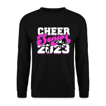 cheerleader cheerleading gift sport girls ge - Unisex Sweatshirt - black - Front - Alina (178cm) & Michal (187cm)