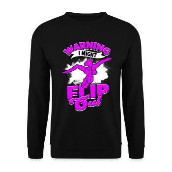 cheerleader cheerleading gift sport girls ge - Unisex Sweatshirt - black - Front - Alina (178cm) & Michal (187cm)