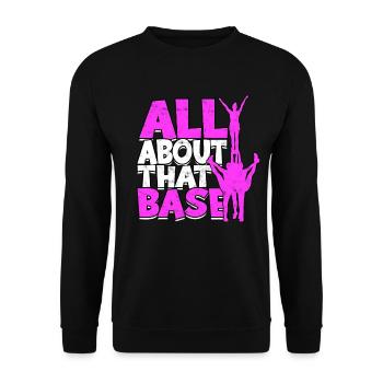 cheerleader cheerleading gift sport girls ge - Unisex Sweatshirt - black - Front - Alina (178cm) & Michal (187cm)