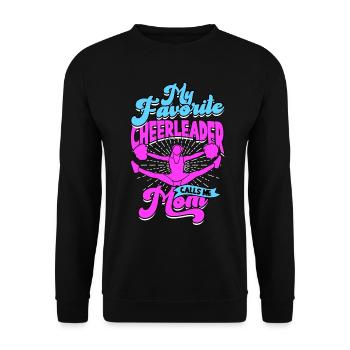 cheerleader cheerleading geschenk sport mädchen ge - Unisex Pullover - Schwarz - Vorne - Alina (178cm) & Michal (187cm)