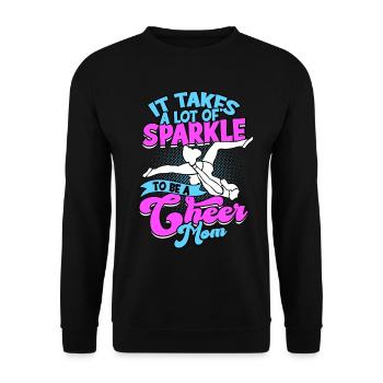 cheerleader cheerleading gift sport girls ge - Unisex Sweatshirt - black - Front - Alina (178cm) & Michal (187cm)