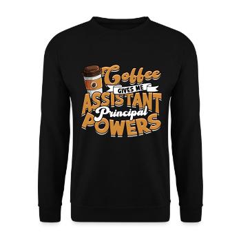 Principal Deputy Principal Gift - Unisex Sweatshirt - black - Front - Alina (178cm) & Michal (187cm)
