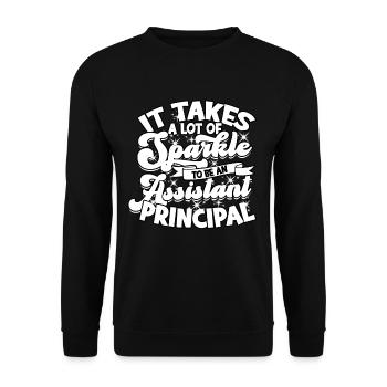 schulleiter stellvertretender schulleiter geschenk - Unisex Pullover - Schwarz - Vorne - Alina (178cm) & Michal (187cm)