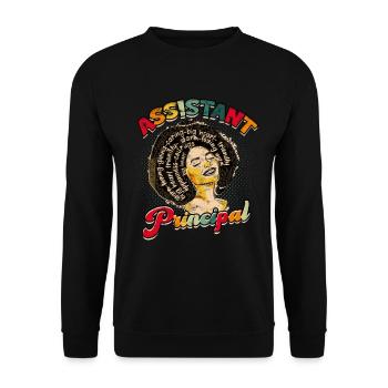 Principal Deputy Principal Gift - Unisex Sweatshirt - black - Front - Alina (178cm) & Michal (187cm)