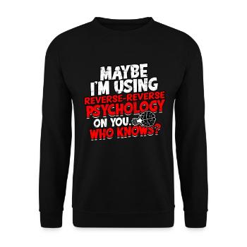 psychiatrist gift therapy gift idea psycholo - Unisex Sweatshirt - black - Front - Alina (178cm) & Michal (187cm)