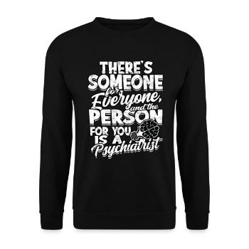 psychiatrist gift therapy gift idea psycholo - Unisex Sweatshirt - black - Front - Alina (178cm) & Michal (187cm)