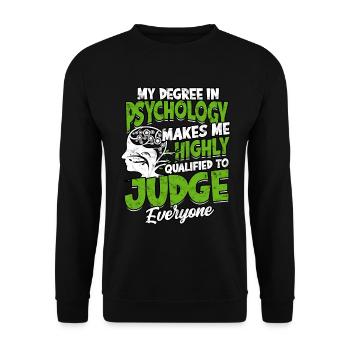 psychiatrist gift therapy gift idea psycholo - Unisex Sweatshirt - black - Front - Alina (178cm) & Michal (187cm)
