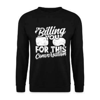 psychiatrist gift therapy gift idea psycholo - Unisex Sweatshirt - black - Front - Alina (178cm) & Michal (187cm)