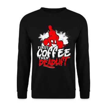 Deadlift Fitlochness Deadlift Gym - Unisex Sweatshirt - black - Front - Alina (178cm) & Michal (187cm)