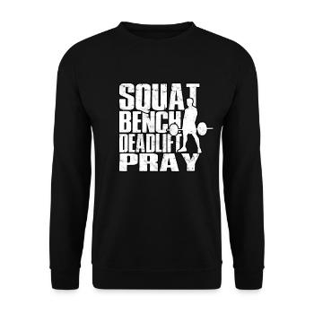 Deadlift Fitlochness Deadlift Gym - Unisex Sweatshirt - black - Front - Alina (178cm) & Michal (187cm)