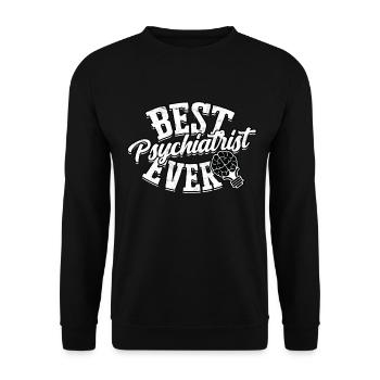 psychiatrist gift therapy gift idea psycholo - Unisex Sweatshirt - black - Front - Alina (178cm) & Michal (187cm)