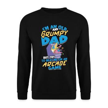 Retro Gamer Video Games Arcade Gaming Pinball Spike - Unisex Sweatshirt - black - Front - Alina (178cm) & Michal (187cm)