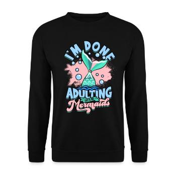 erwachsen humor erwachsene geschenk geburtstag ges - Unisex Pullover - Schwarz - Vorne - Alina (178cm) & Michal (187cm)