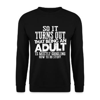 adulte humour adulte cadeau anniversaire ges - Sweat-shirt Unisexe - noir - Devant - Alina (178cm) & Michal (187cm)