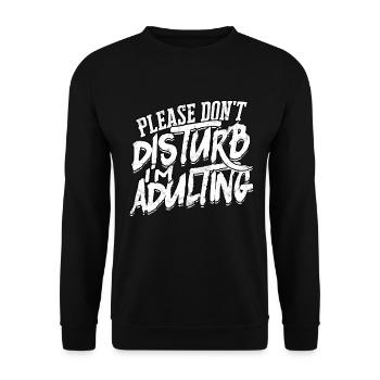 adulte humour adulte cadeau anniversaire ges - Sweat-shirt Unisexe - noir - Devant - Alina (178cm) & Michal (187cm)