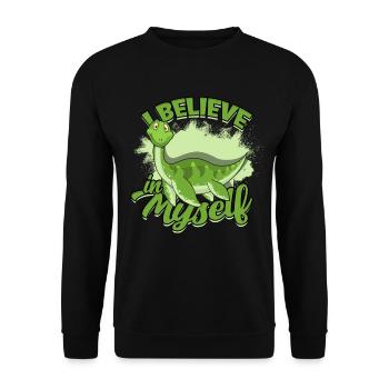 lochlochlochness geschenkidee geschenk - Unisex Pullover - Schwarz - Vorne - Alina (178cm) & Michal (187cm)