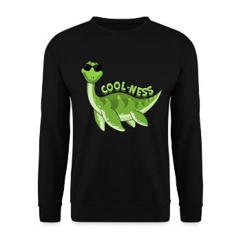 lochlochlochness geschenkidee geschenk - Unisex Pullover - Schwarz - Vorne - Alina (178cm) & Michal (187cm)