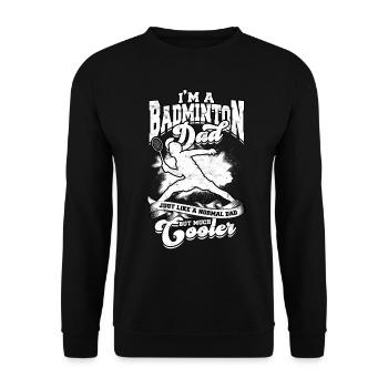 Badminton Père Joueur sportif Spike - Sweat-shirt Unisexe - noir - Devant - Alina (178cm) & Michal (187cm)