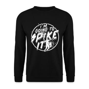 Spike It Spike Sport Badminton -Spieler - Unisex Pullover - Schwarz - Vorne - Alina (178cm) & Michal (187cm)