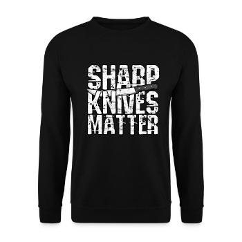 Sharp Knees Matter Butcher Meat Cutter - Sweat-shirt Unisexe - noir - Devant - Alina (178cm) & Michal (187cm)