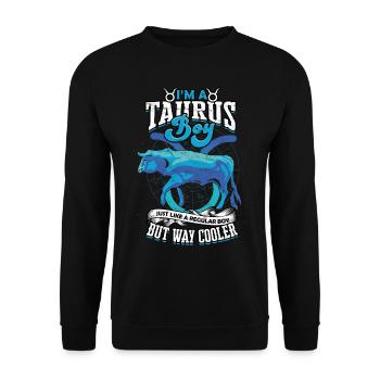 Black Bull Queen April Zodiac Astrology - Unisex Sweatshirt - black - Front - Alina (178cm) & Michal (187cm)
