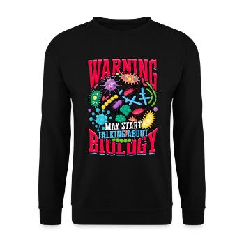 Warnung sprechender - Unisex Pullover - Schwarz - Vorne - Alina (178cm) & Michal (187cm)