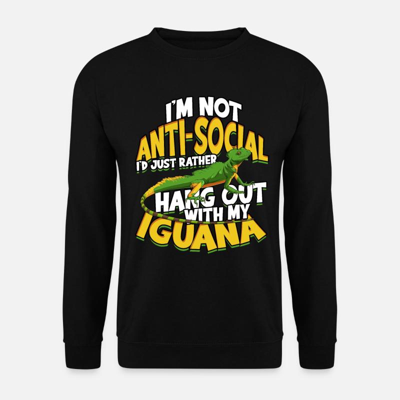 Iguanische Reptil - Unisex Pullover - Schwarz