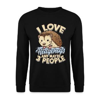 Propriétaires de hérissons Hérissons amoureux animal mignon - Sweat-shirt Unisexe - noir - Devant - Alina (178cm) & Michal (187cm)