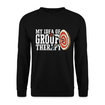 Archery Arrow Hunter Bow Hunting Archer - Unisex Sweatshirt - black - Front - Alina (178cm) & Michal (187cm)