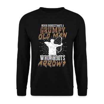 Archery Arrow Hunter Bow Hunting Archer - Unisex Sweatshirt - black - Front - Alina (178cm) & Michal (187cm)