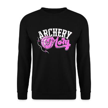 Archery Arrow Hunter Bow Hunting Archer - Unisex Sweatshirt - black - Front - Alina (178cm) & Michal (187cm)