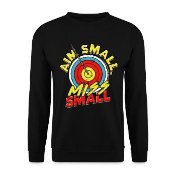 Archery Arrow Hunter Bow Hunting Archer - Unisex Sweatshirt - black - Front - Alina (178cm) & Michal (187cm)