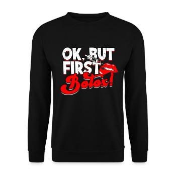 Lippenchirurgie Füllstoffe Botox Injektor - Unisex Pullover - Schwarz - Vorne - Alina (178cm) & Michal (187cm)