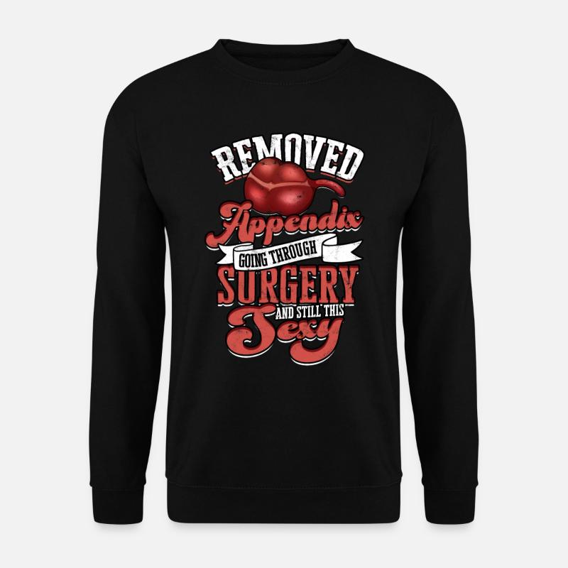 Appendix Operation Appendectomy Removal - Unisex Sweatshirt - black