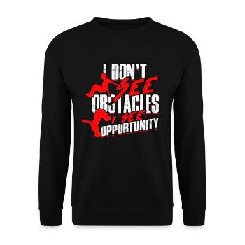 Parkour Freerunning Runner Back Flip Jumping - Unisex Sweatshirt - black - Front - Alina (178cm) & Michal (187cm)