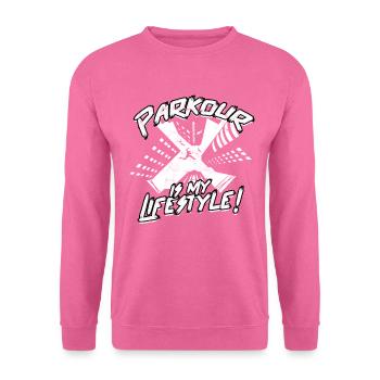 Parkour Freerunning Runner Back Flip Jumping - Unisex Sweatshirt - pink - Front