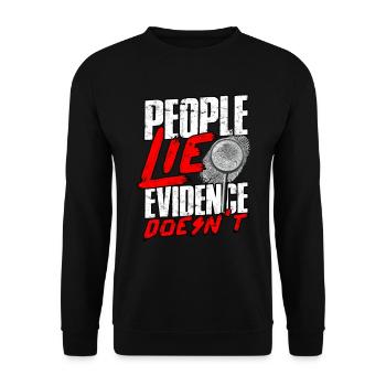 Détective en sciences judiciaires Enquêteur sur les crimes véridiques - Sweat-shirt Unisexe - noir - Devant - Alina (178cm) & Michal (187cm)