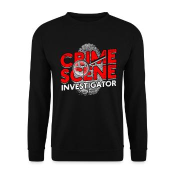 Forensic Science Detective True Crime Investigator - Unisex Sweatshirt - black - Front - Alina (178cm) & Michal (187cm)