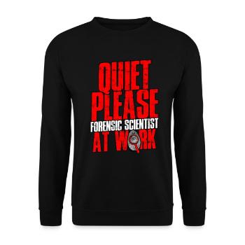 Détective en sciences judiciaires Enquêteur sur les crimes véridiques - Sweat-shirt Unisexe - noir - Devant - Alina (178cm) & Michal (187cm)