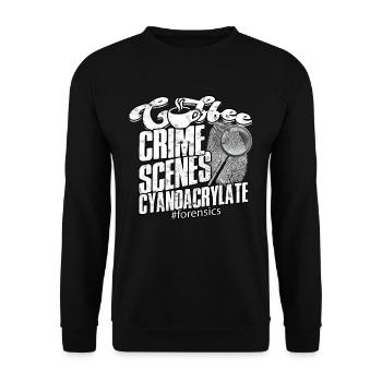 Forensic Science Detective True Crime Investigator - Unisex Sweatshirt - black - Front - Alina (178cm) & Michal (187cm)