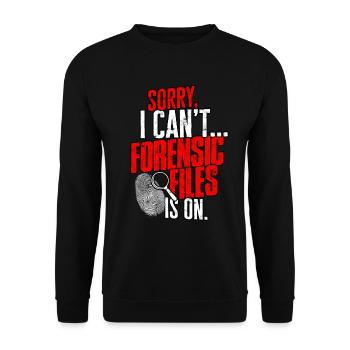 Détective en sciences judiciaires Enquêteur sur les crimes véridiques - Sweat-shirt Unisexe - noir - Devant - Alina (178cm) & Michal (187cm)
