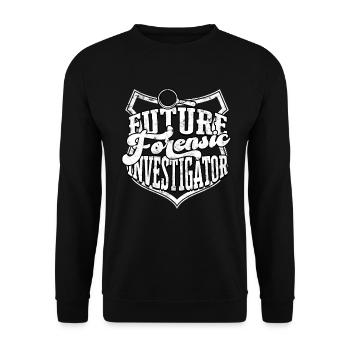 Détective en sciences judiciaires Enquêteur sur les crimes véridiques - Sweat-shirt Unisexe - noir - Devant - Alina (178cm) & Michal (187cm)
