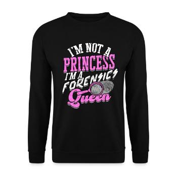 Forensic Science Detective True Crime Investigator - Unisex Sweatshirt - black - Front - Alina (178cm) & Michal (187cm)