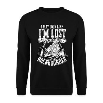 Rockhounder Rockhounding Géologue Rockhound Rockhound - Sweat-shirt Unisexe - noir - Devant - Alina (178cm) & Michal (187cm)