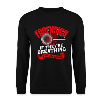 Détective en sciences judiciaires Enquêteur sur les crimes véridiques - Sweat-shirt Unisexe - noir - Devant - Alina (178cm) & Michal (187cm)