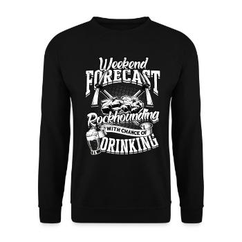 Rockhounder Rockhounding Géologue Rockhound Rockhound - Sweat-shirt Unisexe - noir - Devant - Alina (178cm) & Michal (187cm)