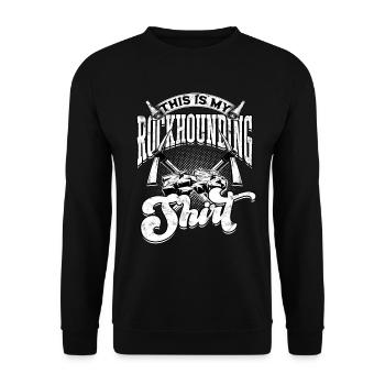Rockhounder Rockhounding Géologue Rockhound Rockhound - Sweat-shirt Unisexe - noir - Devant - Alina (178cm) & Michal (187cm)