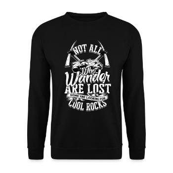 Rockhounder Rockhounding Géologue Rockhound Rockhound - Sweat-shirt Unisexe - noir - Devant - Alina (178cm) & Michal (187cm)